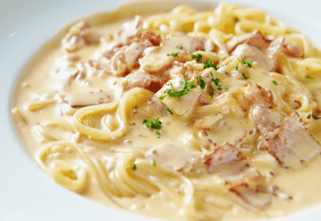 Pasta carbonara uden æg